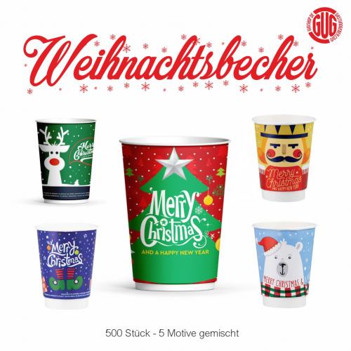 Glühweinbecher - Weihnachtsbecher - Kaffeebecher Doppelwand 0,2L